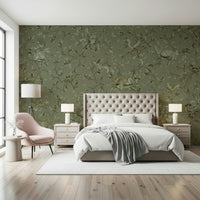 Design showing layered natural shapes in Earthy Haven Wall Mural