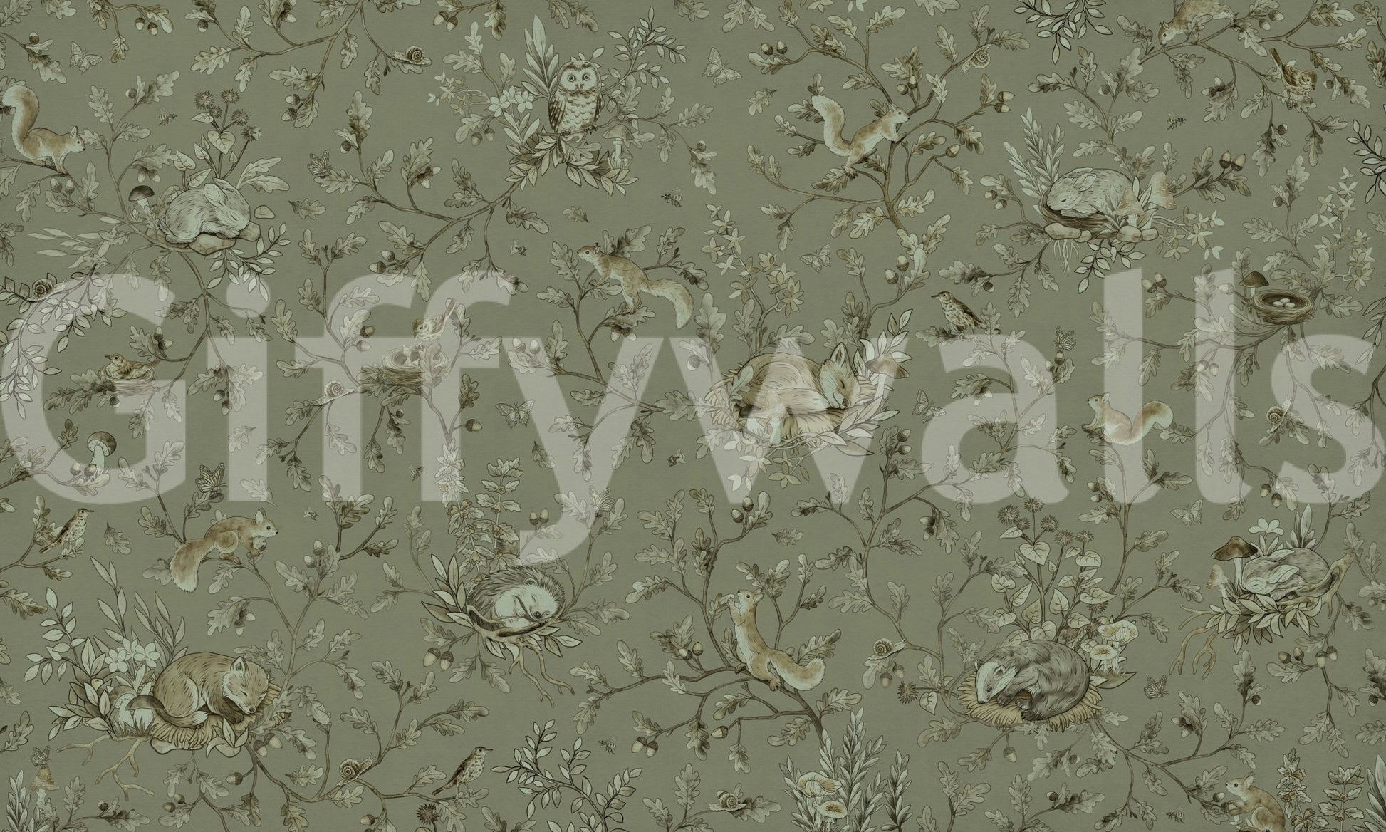 Home office space with the grounding Earthy Haven Wall Mural