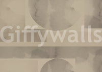 Brushed by hand, blurred edges shape Earthy Horizon Geometry abstract wall mural. GD9598