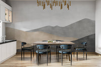 Neutral Mountain Landscape Wallpaper Design
