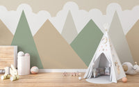 Earthy Mountain Animated Peel and Stick Wallpaper - Giffywalls