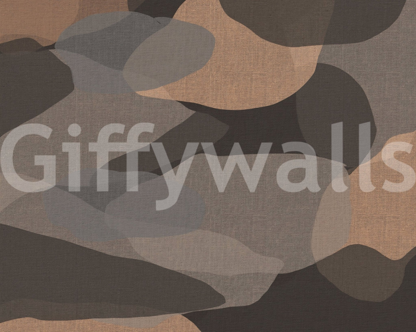 Soft charcoal and taupe shapes drift through Earthy Organic Layers wall mural.GD9552