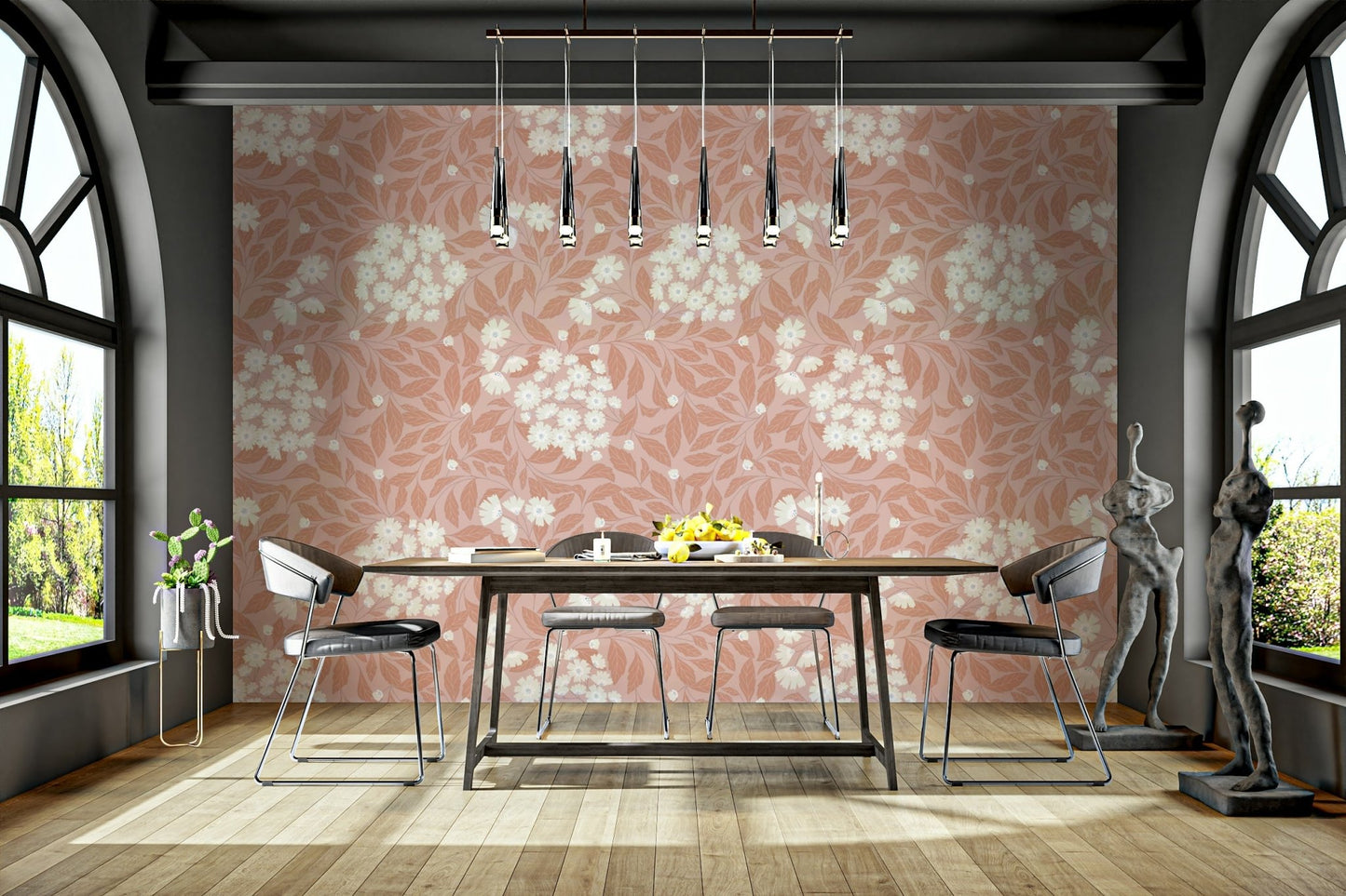 The feeling is one of rustic elegance.

