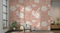 A wallpaper design with a floral pattern.

