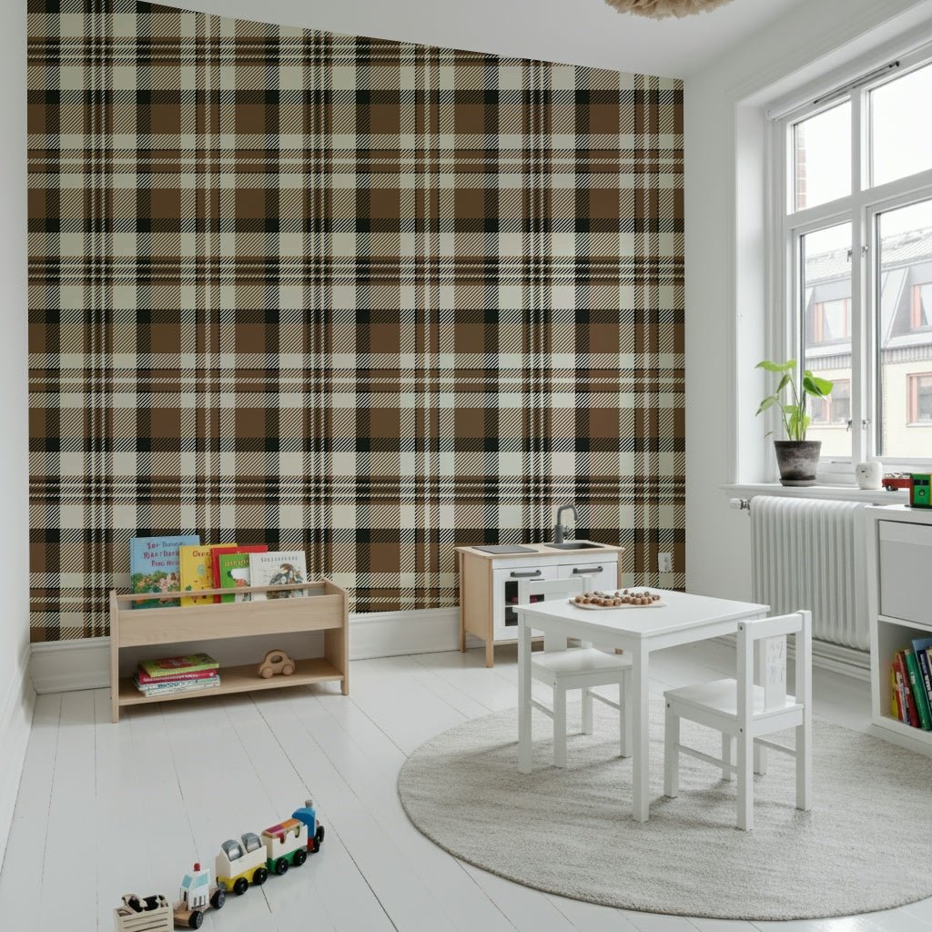 A contemplative gentle design wallpaper mural for a feature wall.