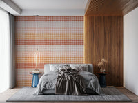 Warm terracotta Earthy Squares Wallpaper color bands.