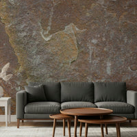 Living room featuring Earthy Stone Texture wallpaper mural, GD6084