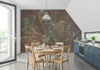 Modern room illuminated highlighting earthy stone wallpaper, GD6084