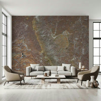 Close-up showing peel and stick wallpaper with stone finish, GD6084