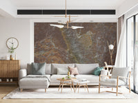 Detailed shot of vibrant stone patterns in wallpaper mural, GD6084