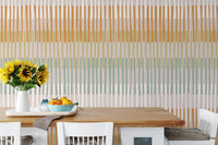 Elegant Geometric Striped Earth-Toned Wallpaper
