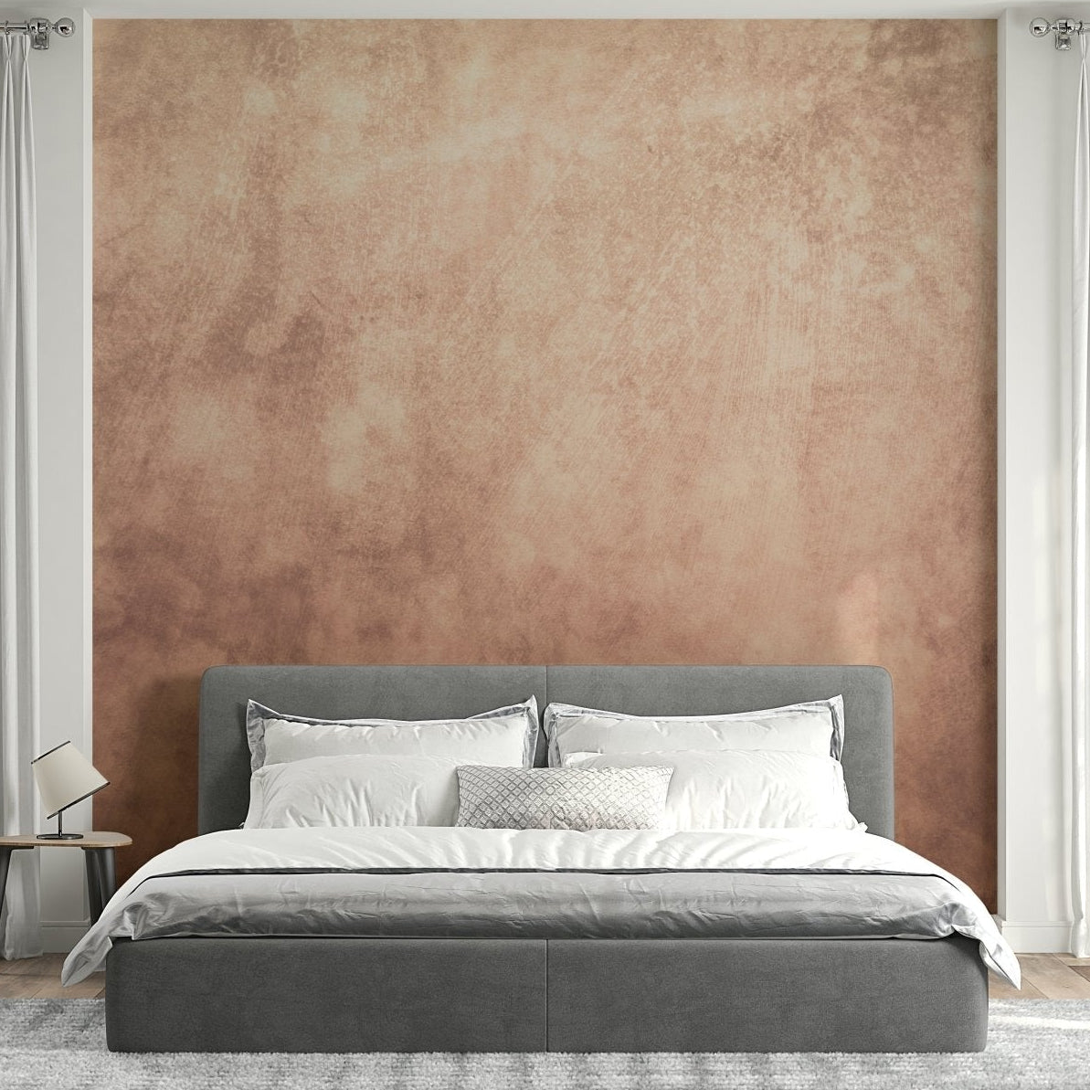 A peaceful modern abstract mural on decorative wallpaper., GD5999