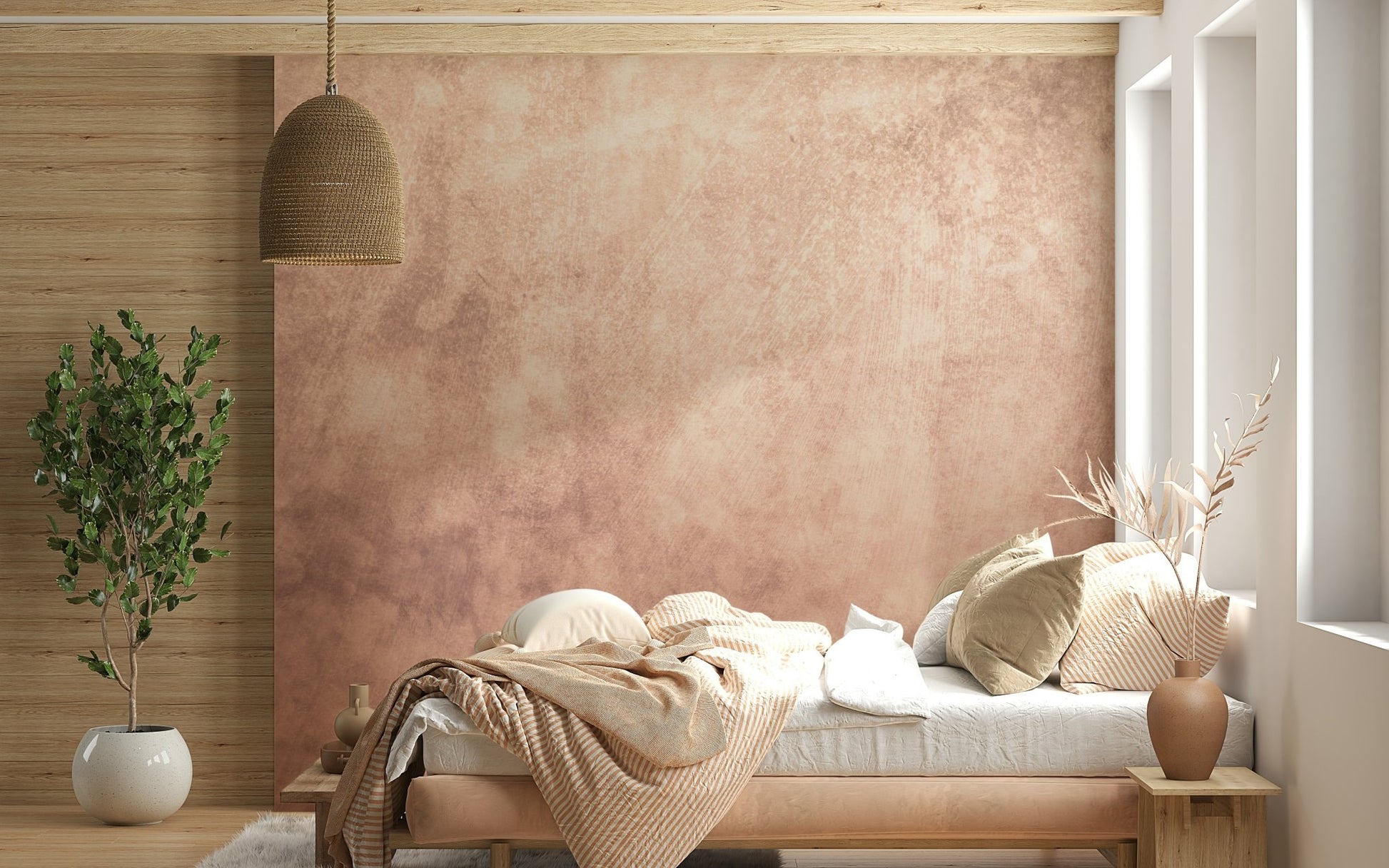 A calming abstract design wallpaper mural that defines a space., GD5999