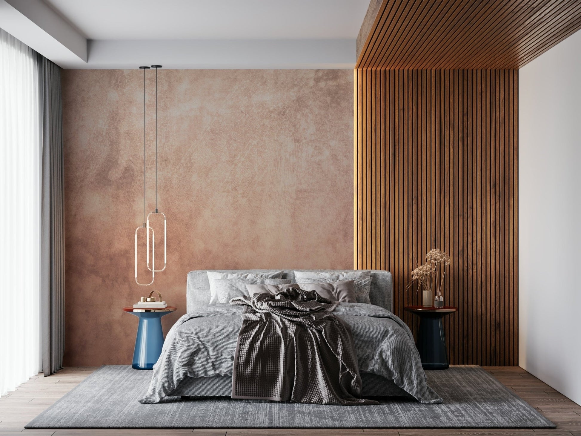 An artistic minimalist form mural for home decor., GD5999