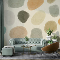 Soft tone wall art mural

