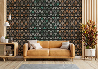 Minimalist geometric mural with triangle layout, GD1997