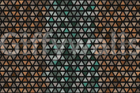 Earth-toned triangle art mural for interiors, GD1997