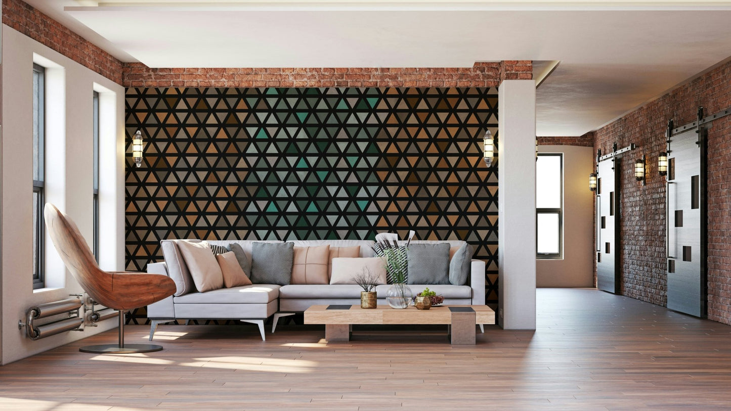 Contemporary triangle design mural for walls, GD1997