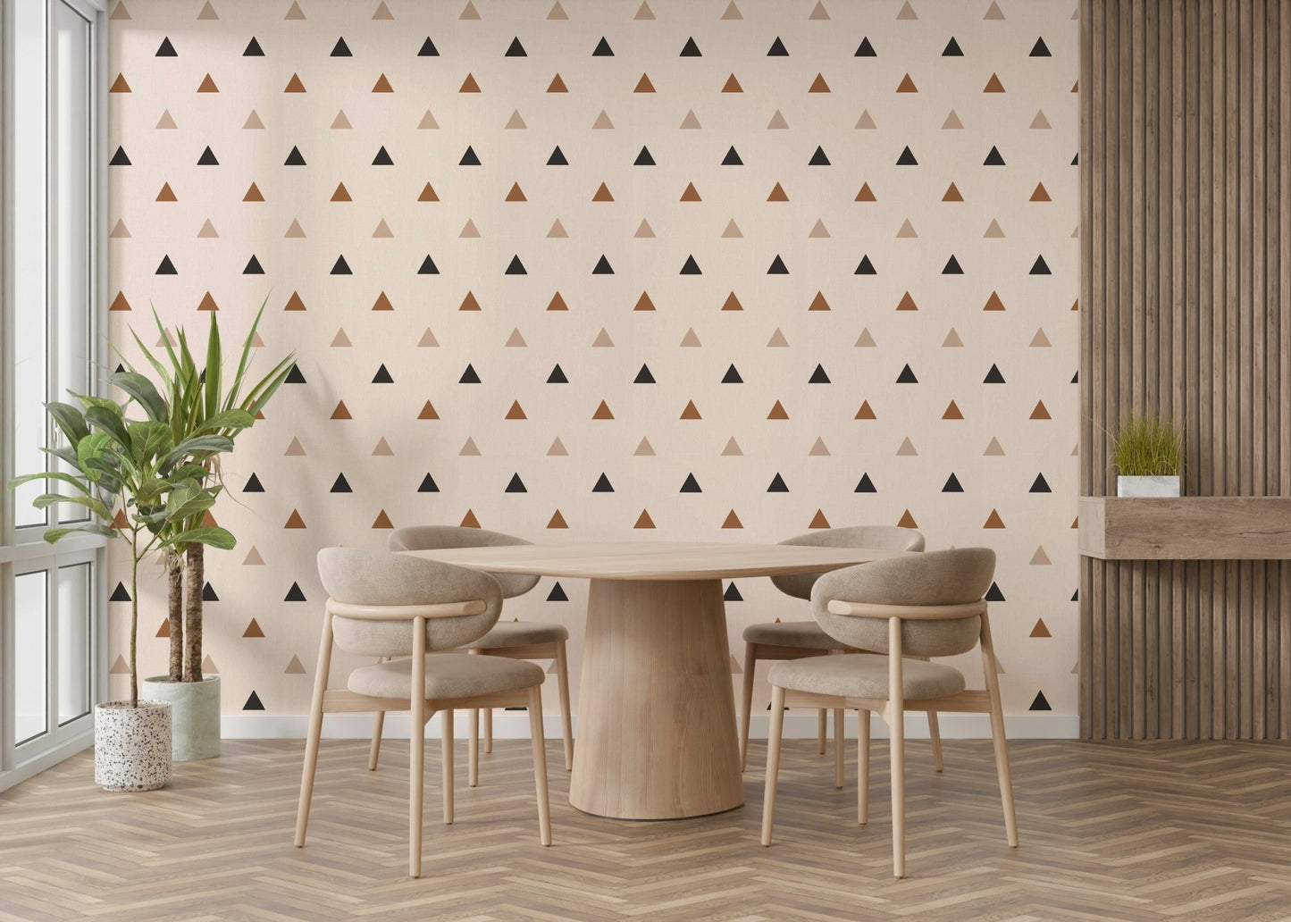 The composition is a structured, repeating pattern.

