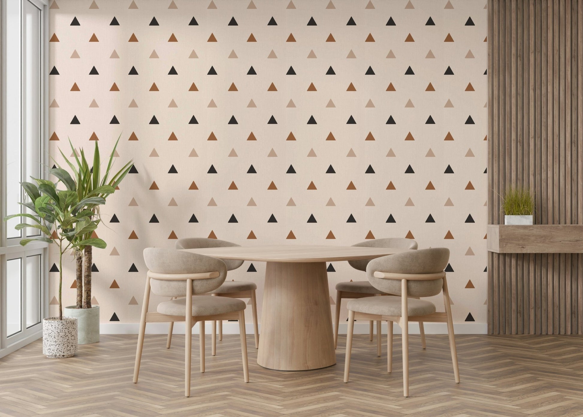 The composition is a structured, repeating pattern.

