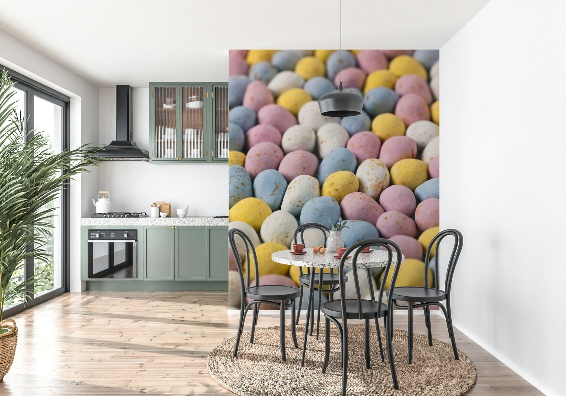 Decorative Easter Indulgence wallpaper for walls tiny sweet ovals., GD7105