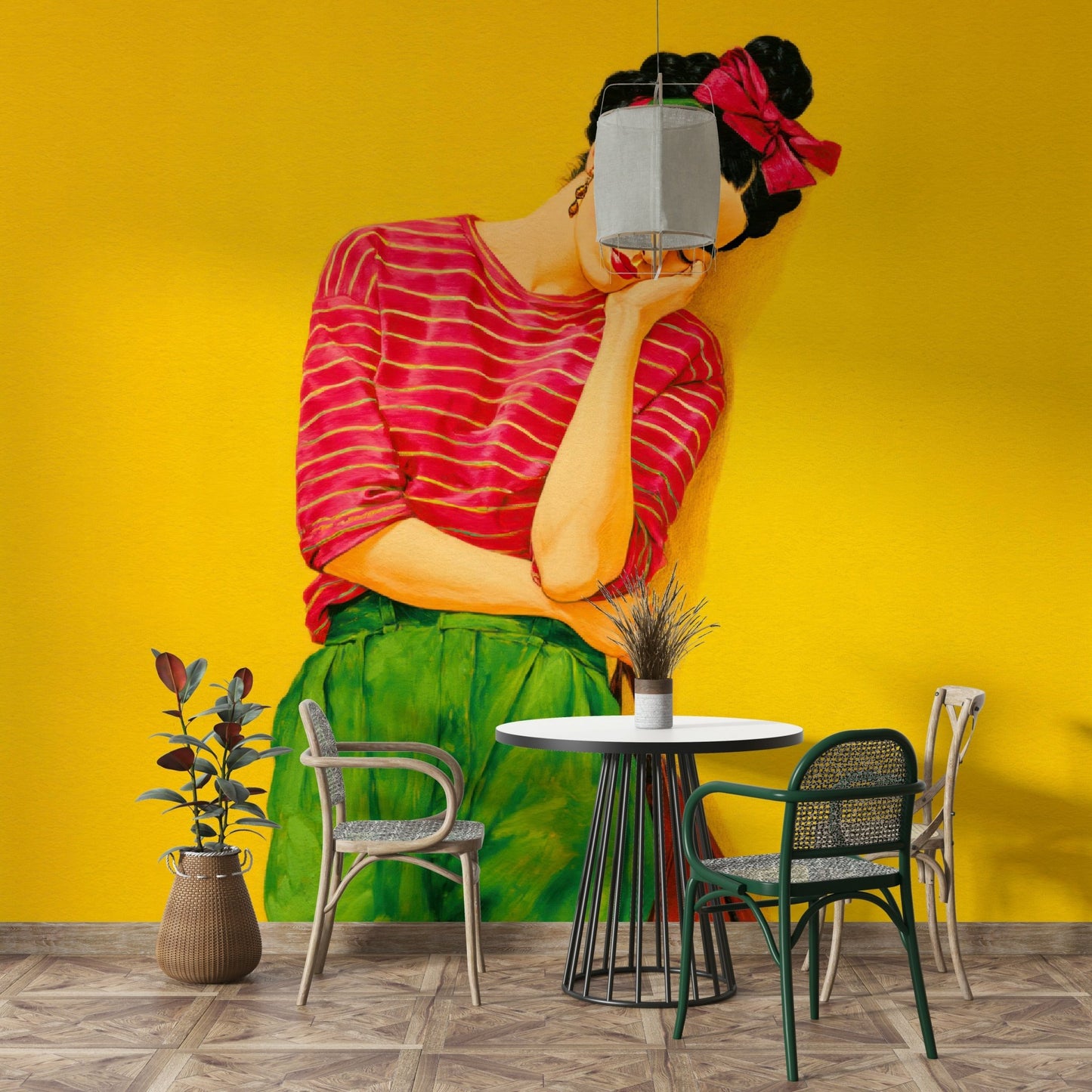 Creative space featuring Echoes of Summer mural

