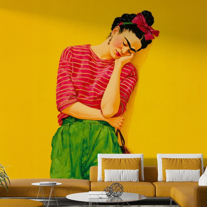 Wall mural evoking golden hour warmth and stillness

