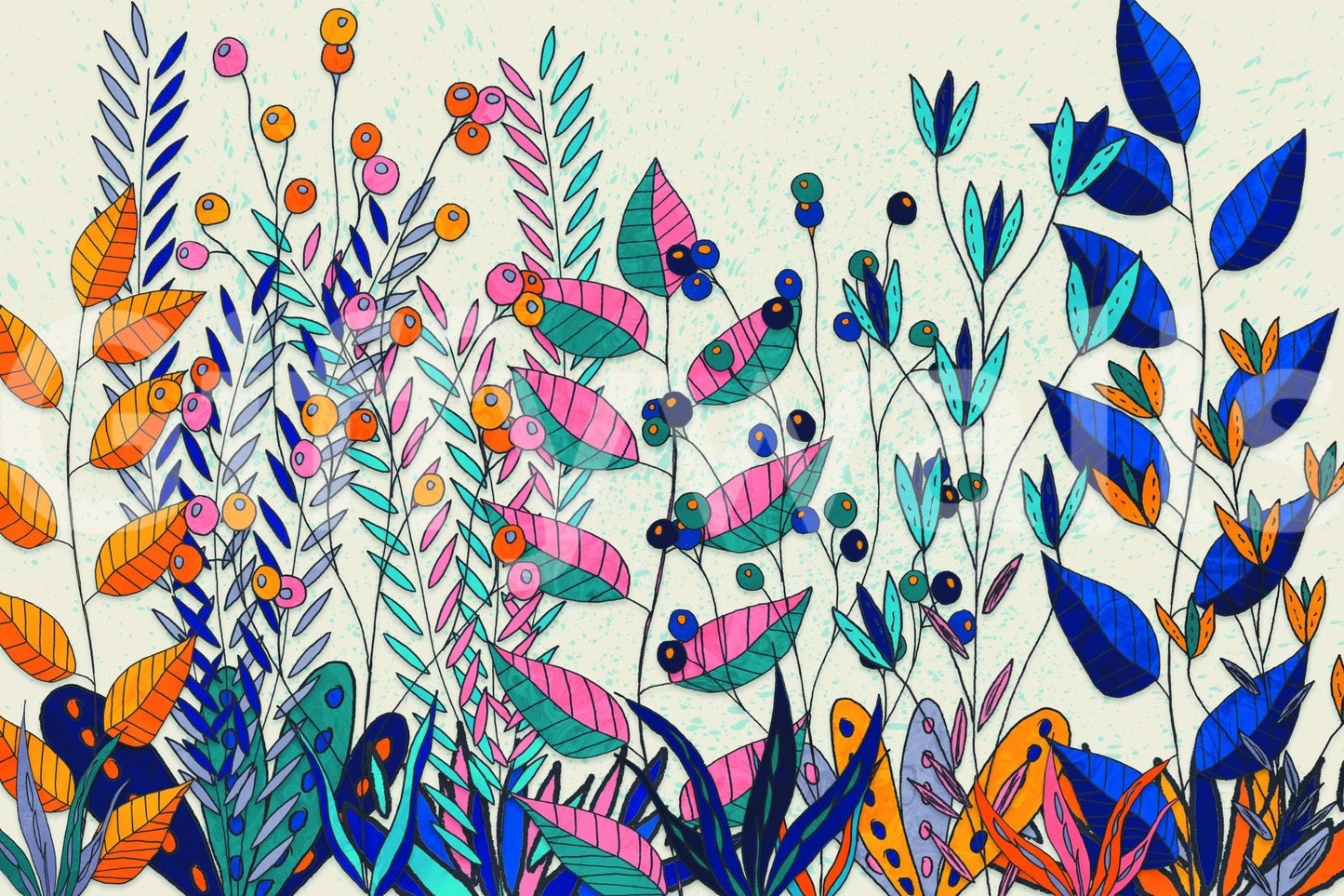 A high-quality serene flower wall mural for walls.