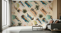The beautiful material of Edge Of Summer Wall Mural under bright illumination.