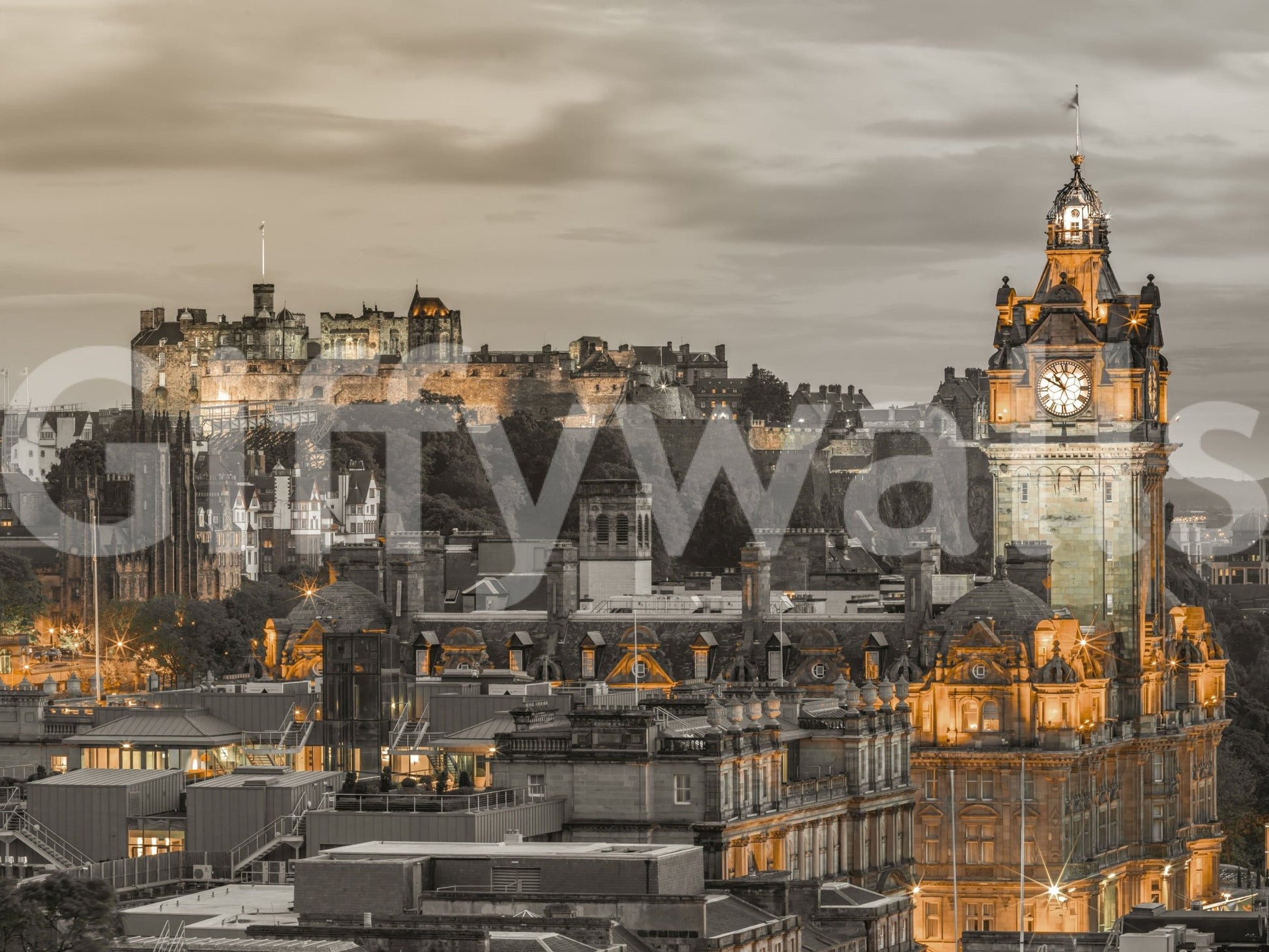 Edinburgh Twilight Wall Mural