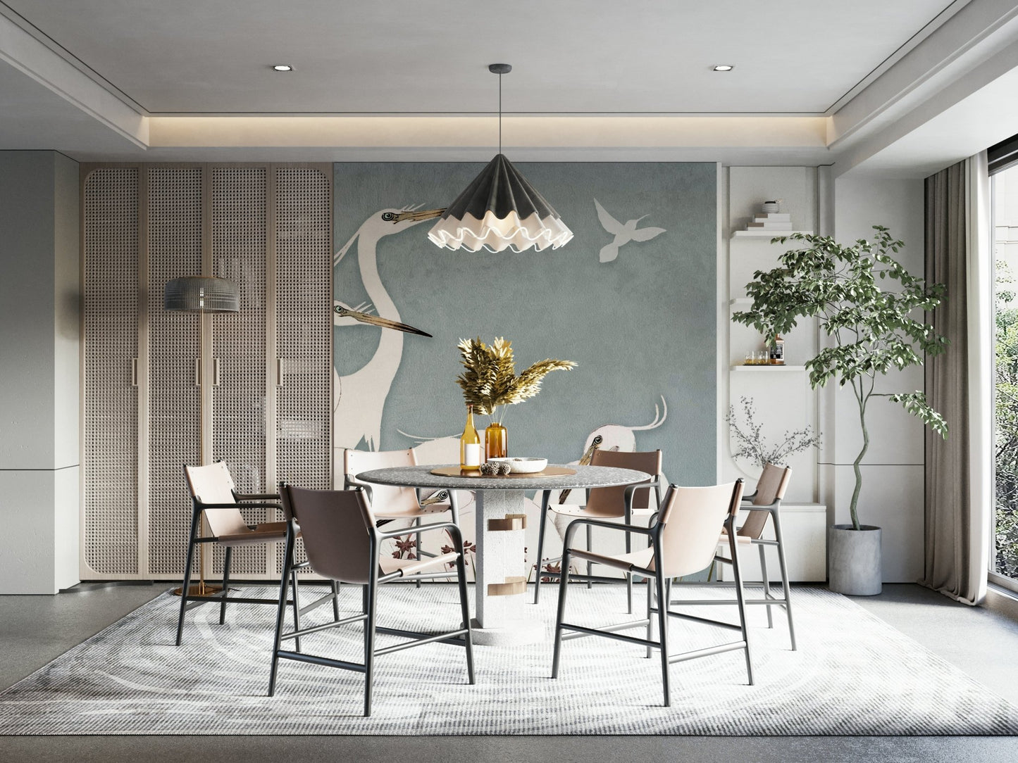 The design has a beautiful, artistic aesthetic.

