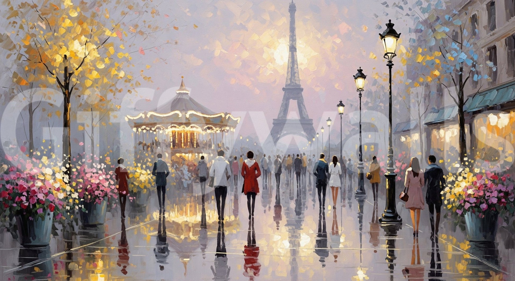 Eiffel Dreamscape Wall Mural