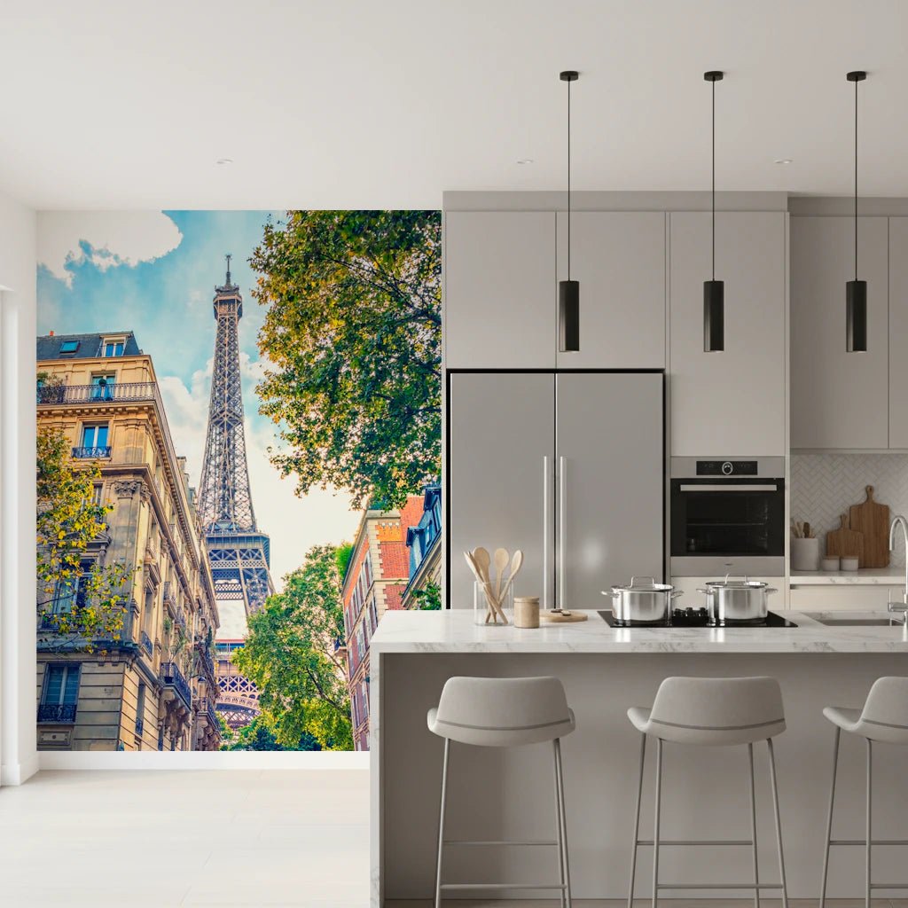 Paris Eiffel tower wall mural for apartment decor