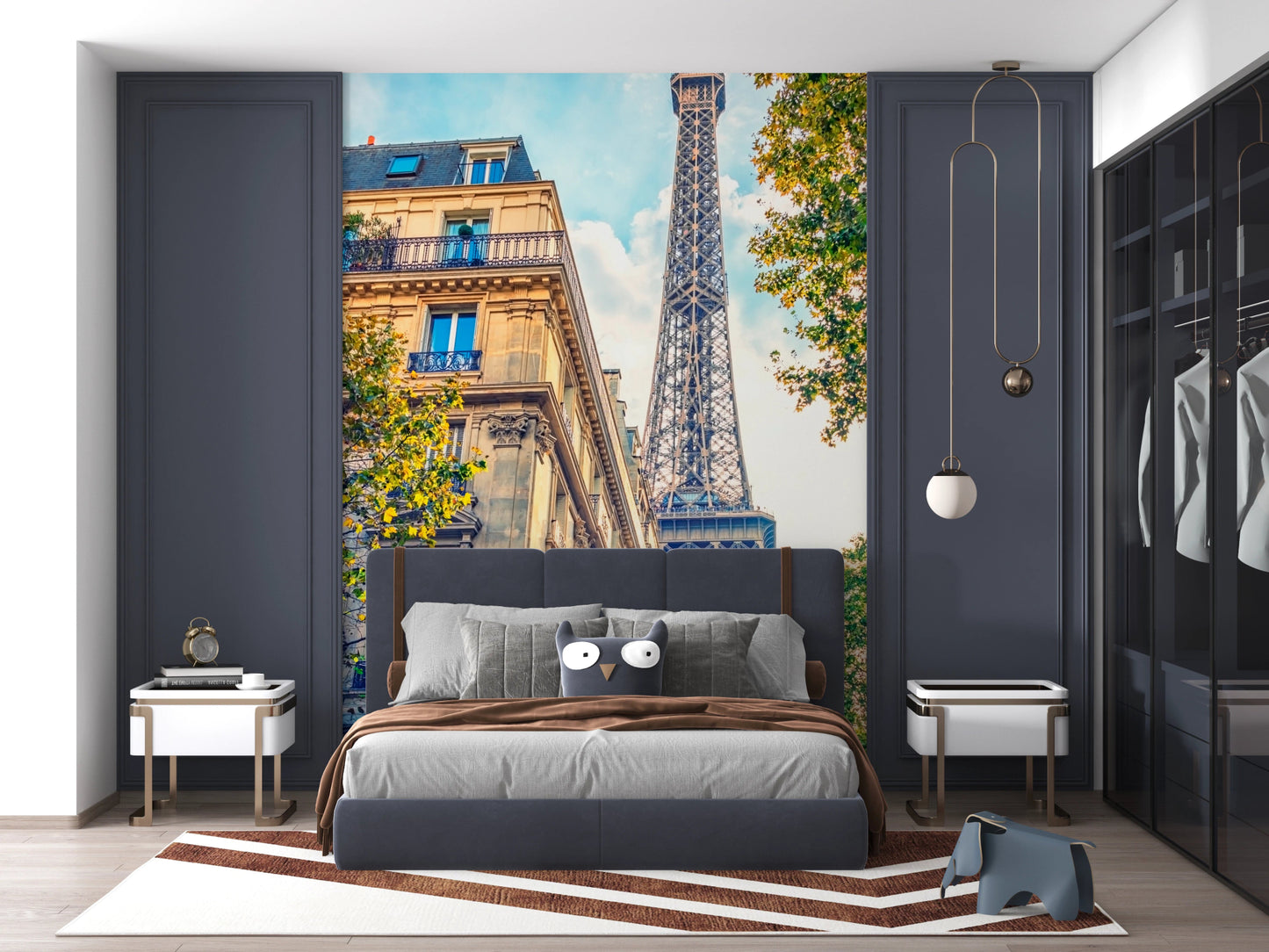 Stylish Eiffel tower mural for modern wall decor