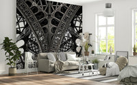 Iconic French monument wall mural for a master bedroom headboard backdrop wallpaper.