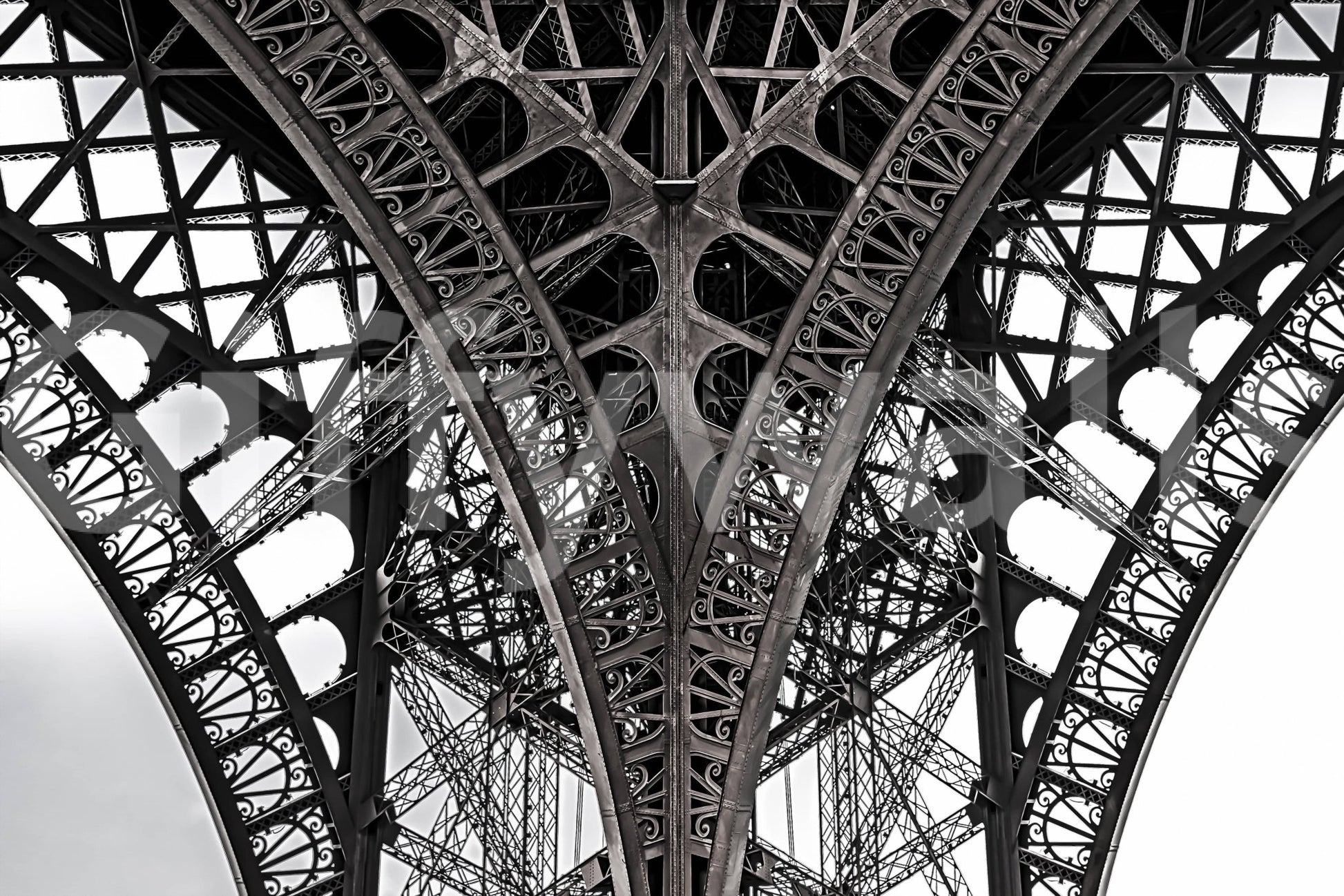 Eiffel's Ascent Wall Mural for a professional corporate office feature wall wallpaper.