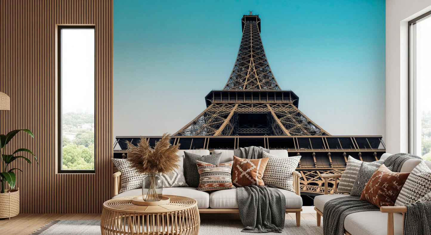 Eiffel Tower wall mural for minimalist interior décor