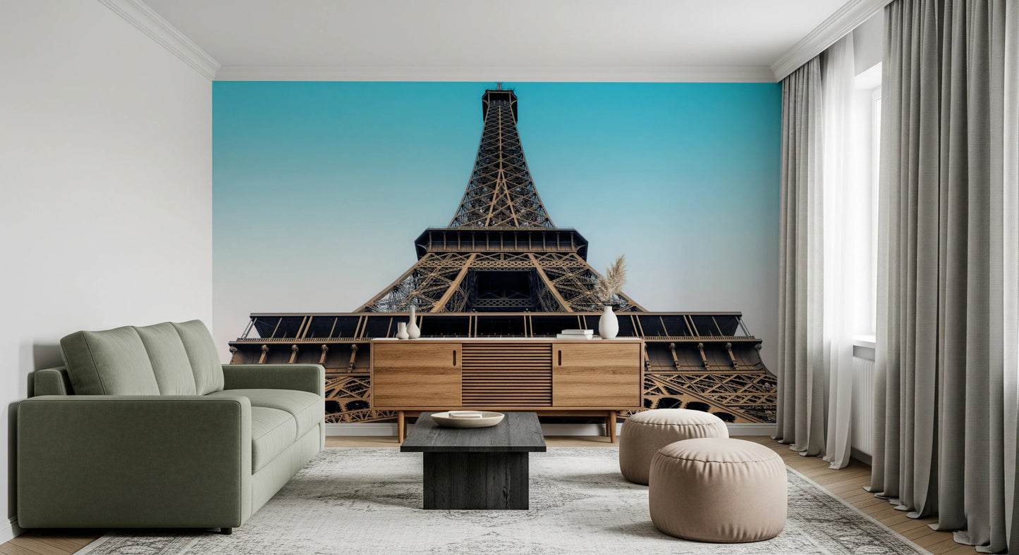 Paris city landmark wallpaper for office interiors