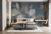 Luxurious blue wallpaper with El Dorado charm, C183