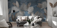 Elegant El Dorado blue wall mural, C183