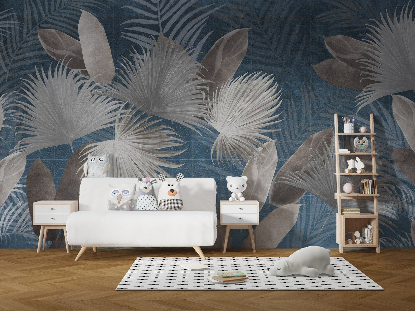 Modern El Dorado blue wall decor with grace, C183