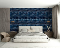 Inky navy wall mural design

