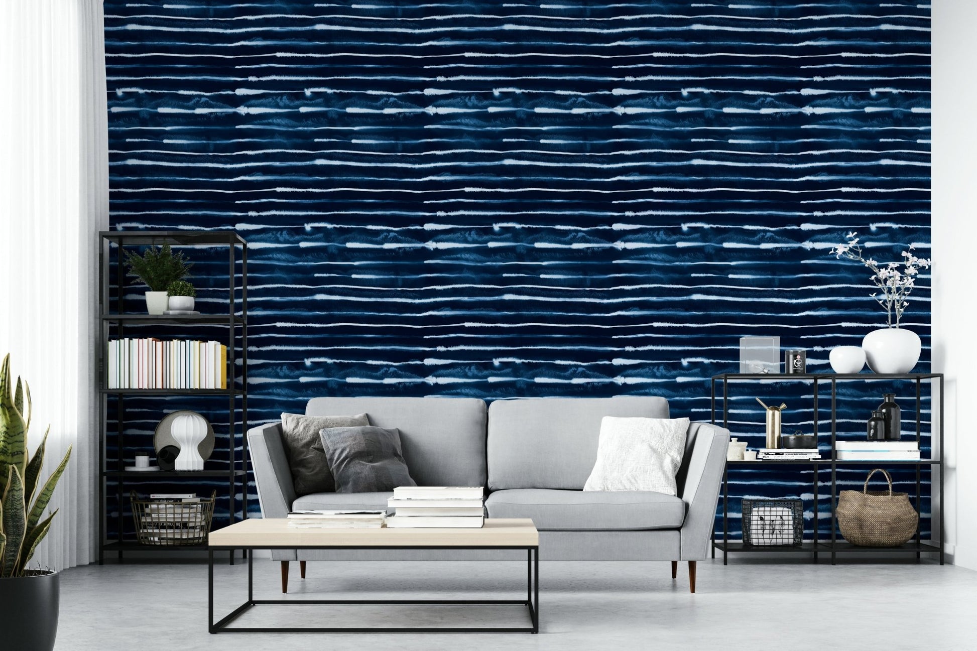 Horizontal ink stripe pattern

