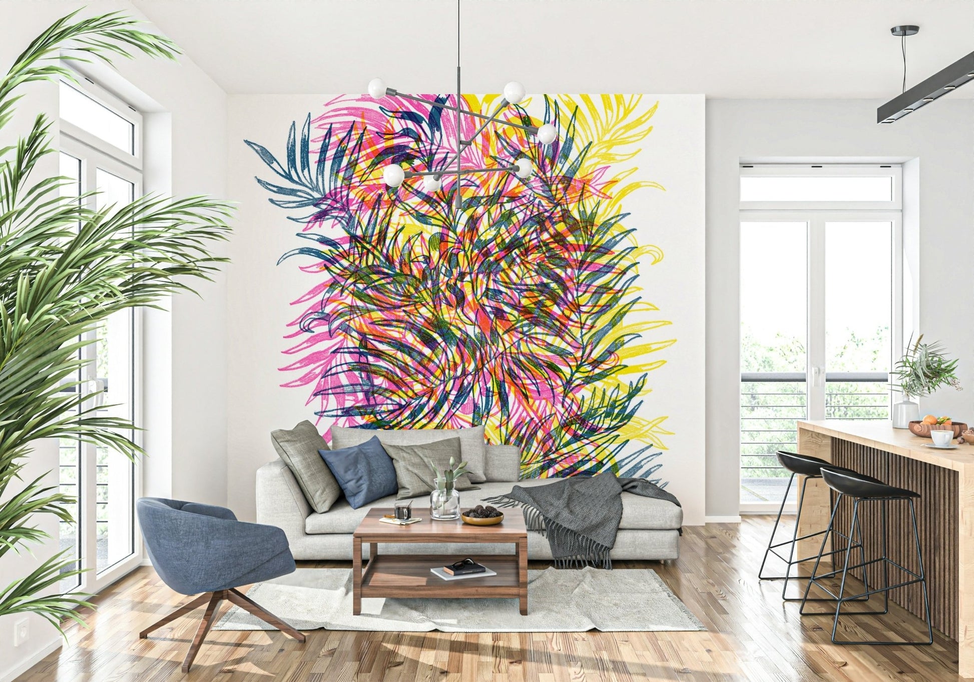 Electric Jungle Wall Mural