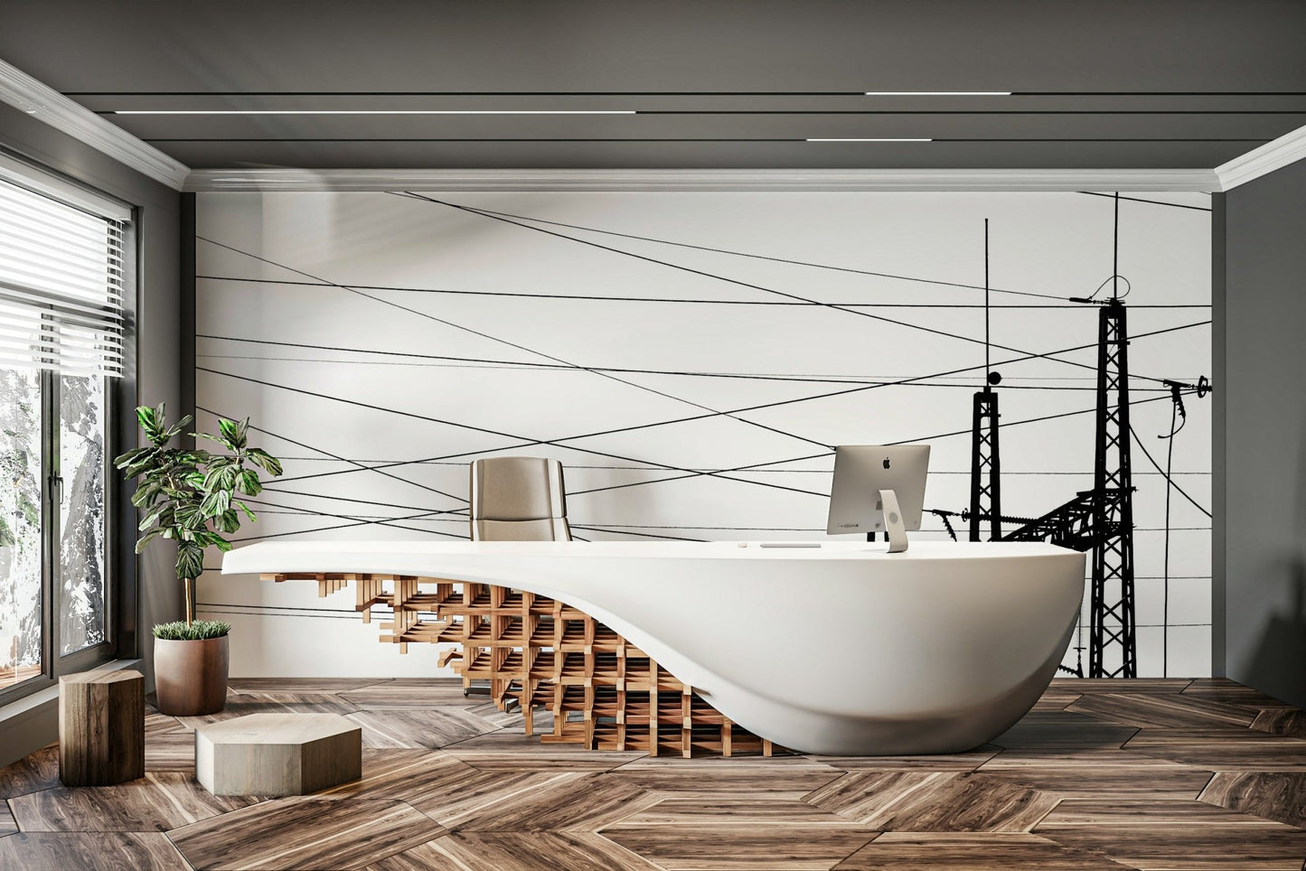 Electricity Plant Wall Mural