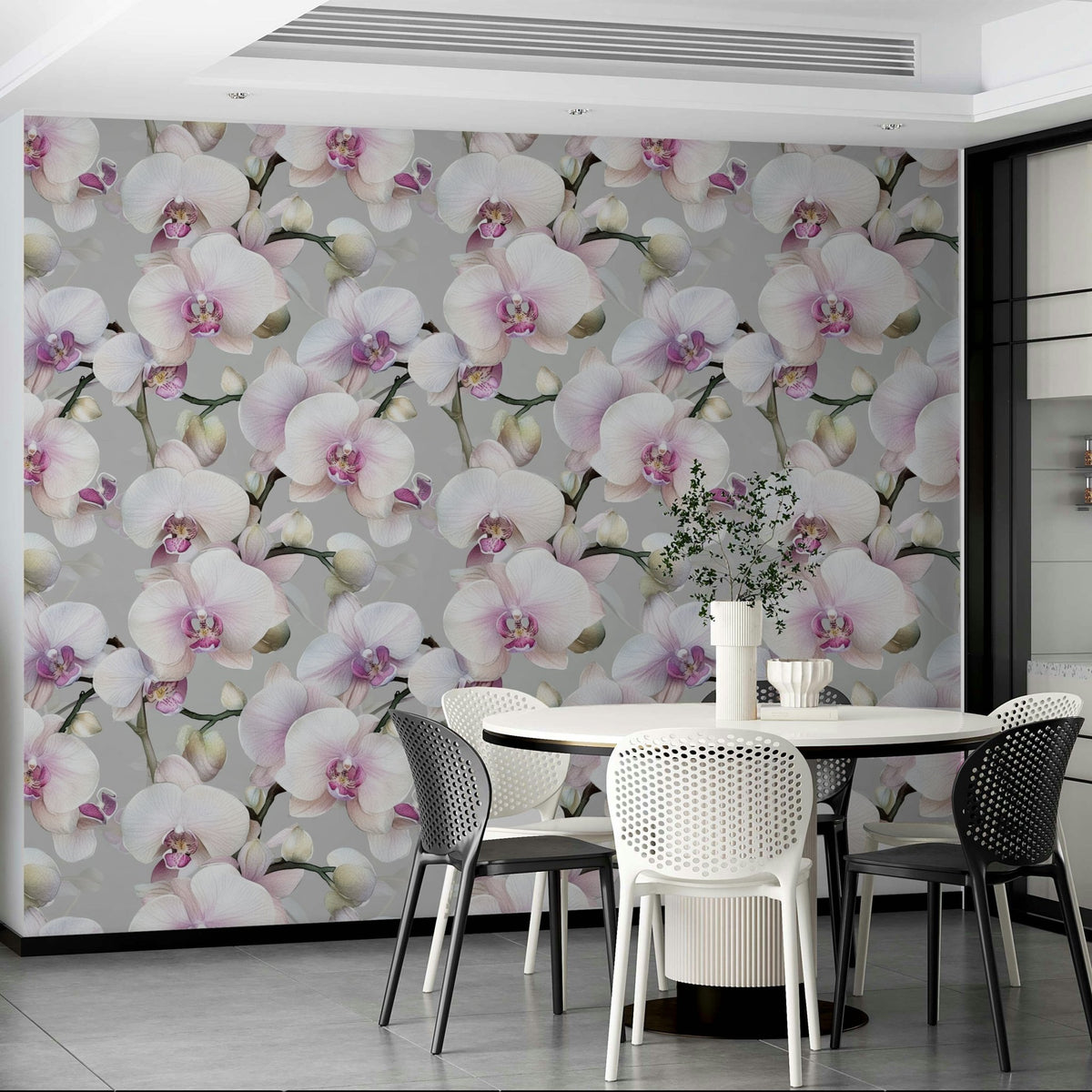 Stunning orchid design wallpaper for stylish walls., GD1739