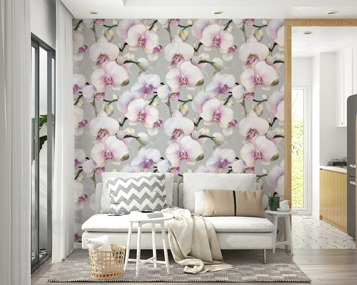 Beautiful orchid floral wallpaper for stylish homes., GD1739