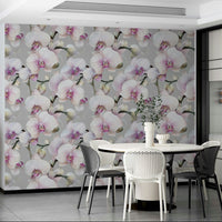 Stunning orchid design wallpaper for stylish walls.

