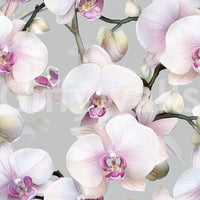 Fresh orchid-themed wallpaper for contemporary rooms.

