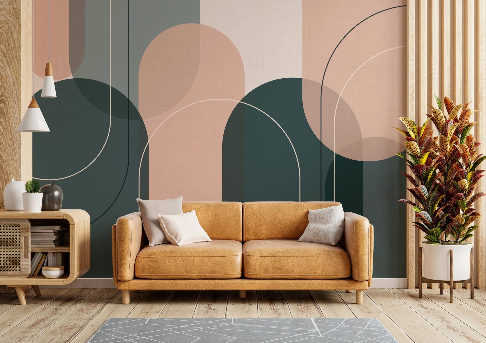 Pastel-colored arch mural to enhance your home’s walls., GD1806